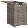 Propane Tank Cover Table Gray 15.7"x15.7"x23.6" Poly Rattan