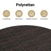 Propane Tank Cover Table Brown 15.7"x15.7"x23.6" Poly Rattan