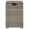 Propane Tank Cover Table Gray 15.7"x15.7"x23.6" Poly Rattan