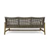 HAMPTON WOOD + WICKER 3 SEATER