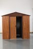 6ft x 6ft Outdoor Metal Storage Shed with Metal Floor Base ,With window