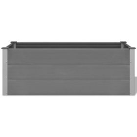 vidaXL Garden Raised Bed WPC 59.1" x 19.7" x 21.3" Gray
