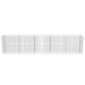 vidaXL Canteiro elevado/cesto gabi√£o 450x50x100 cm a√ßo galvanizado