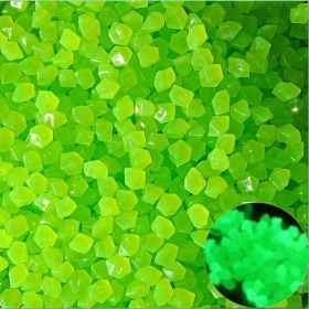 500pcs/bag Luminous Stones Glow In The Dark Pebbles, Home Garden Decoration Outdoor Yard Lawn Path Decor, Aquarium Glow Rocks (Color: green, Quantity: 500pcs/bag)
