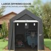 Outsunny 7' x 12' Garden Storage Tent, Heavy Duty Outdoor Shed