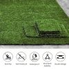 Artificial Grass Turf Tiles Interlocking Set of 35pcs, Fake Grass Tiles Self-draining for Pet Indoor/Outdoor Flooring Decor, 12x12in