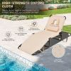 Beach Chaise Lounge Chair with Face Hole and Removable Pillow