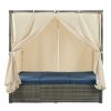 U_Style Adjustable Sun Bed With Curtain,High Comfort,With 3 Colors