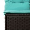 6 Piece Patio Sofa Set with Cushions Black Poly Rattan