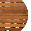 Patio Side Tables 2 pcs with Wooden Top Black Poly Rattan