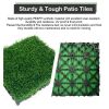 Artificial Grass Turf Tiles Interlocking Set of 35pcs, Fake Grass Tiles Self-draining for Pet Indoor/Outdoor Flooring Decor, 12x12in