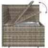 10 Piece Patio Lounge Set with Cushions Gray Poly Rattan