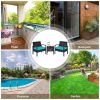 3 Pieces PE Rattan Wicker Sofa Set with Washable and Removable Cushion for Patio
