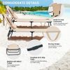 Beach Chaise Lounge Chair with Face Hole and Removable Pillow