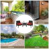 3 Pieces PE Rattan Wicker Sofa Set with Washable and Removable Cushion for Patio