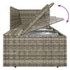 5 Piece Patio Lounge Set with Cushions Gray Poly Rattan
