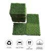 Artificial Grass Turf Tiles Interlocking Set of 35pcs, Fake Grass Tiles Self-draining for Pet Indoor/Outdoor Flooring Decor, 12x12in