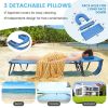 Beach Chaise Lounge Chair with Face Hole and Removable Pillow