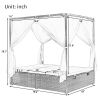 U_Style Adjustable Sun Bed With Curtain,High Comfort,With 3 Colors