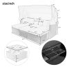 U_Style Outdoor Patio Rectangle Daybed with Retractable Canopy, Wicker Furniture Sectional Seating with Washable Cushions, Backyard