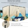U_Style Adjustable Sun Bed With Curtain,High Comfort,With 3 Colors