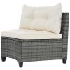 8-pieces Outdoor Wicker Round Sofa Set, Half-Moon Sectional Sets All Weather, Curved Sofa Set With Rectangular Coffee Table